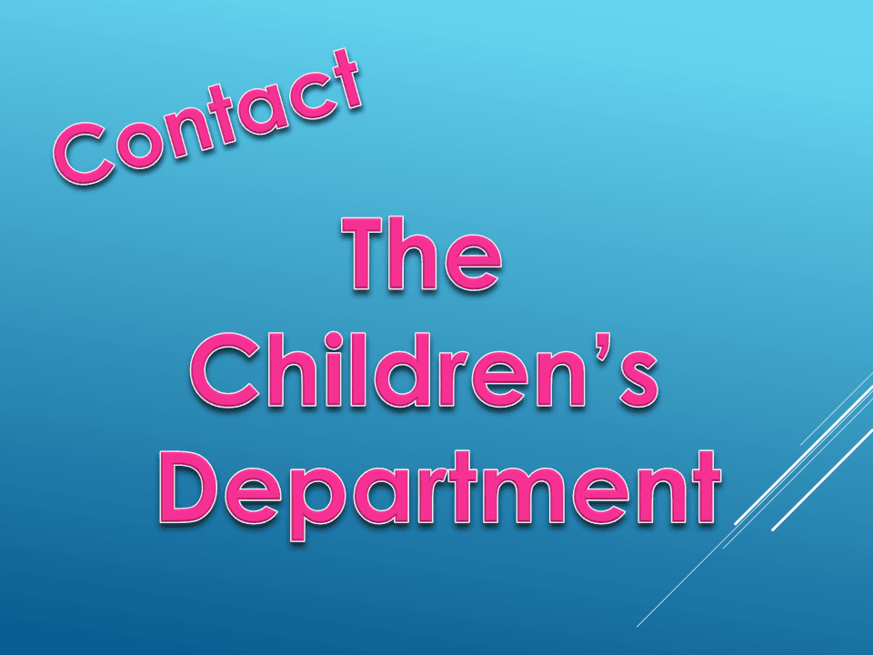 Contact Childrens Dept flyer