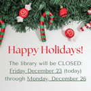 Image of library closing announcement
