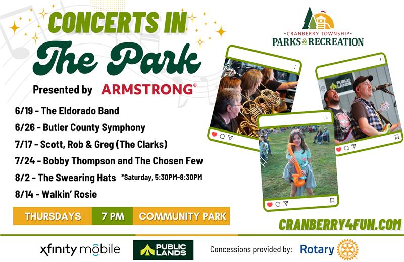 Concerts in the Park flyer 1